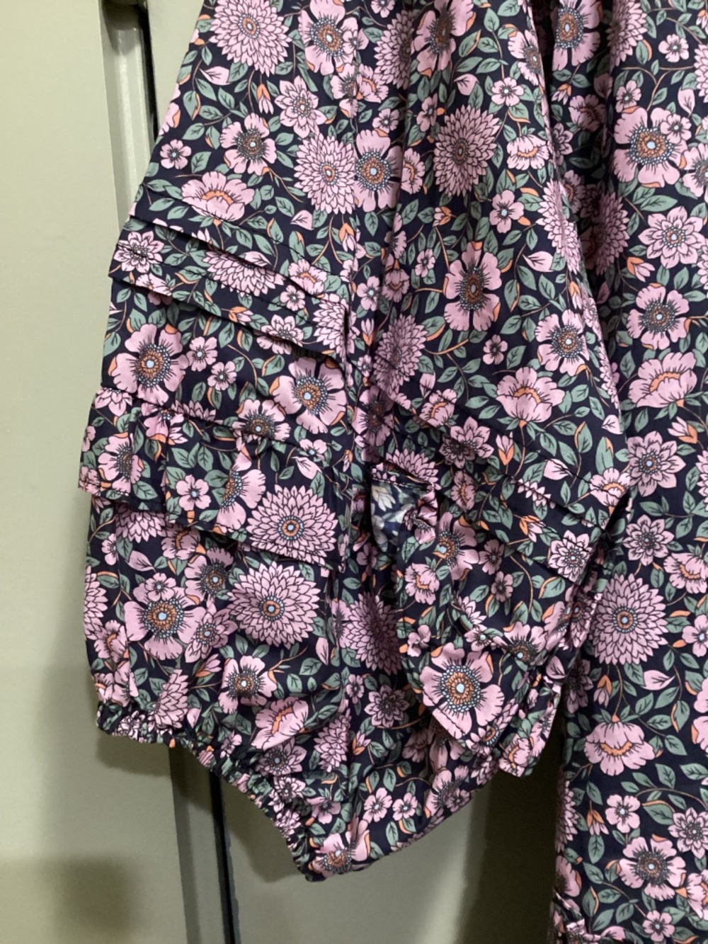 MELLODAY Floral Poplin Shift Dress, size L - Picture 5 of 9